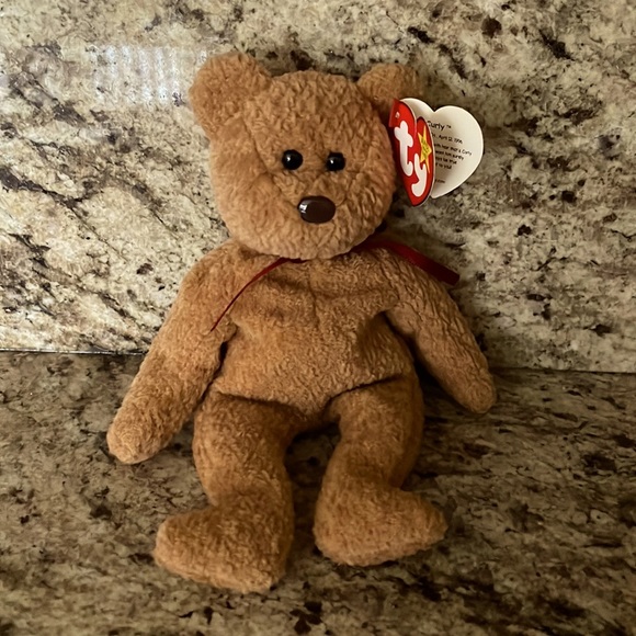 RARE RETIRED TY Beanie Baby “ Curly “ with tag errors - Picture 2 of 7